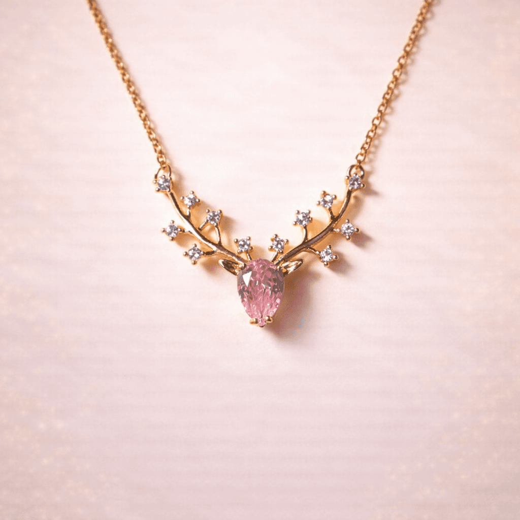 Blush Antler Elegance Necklace