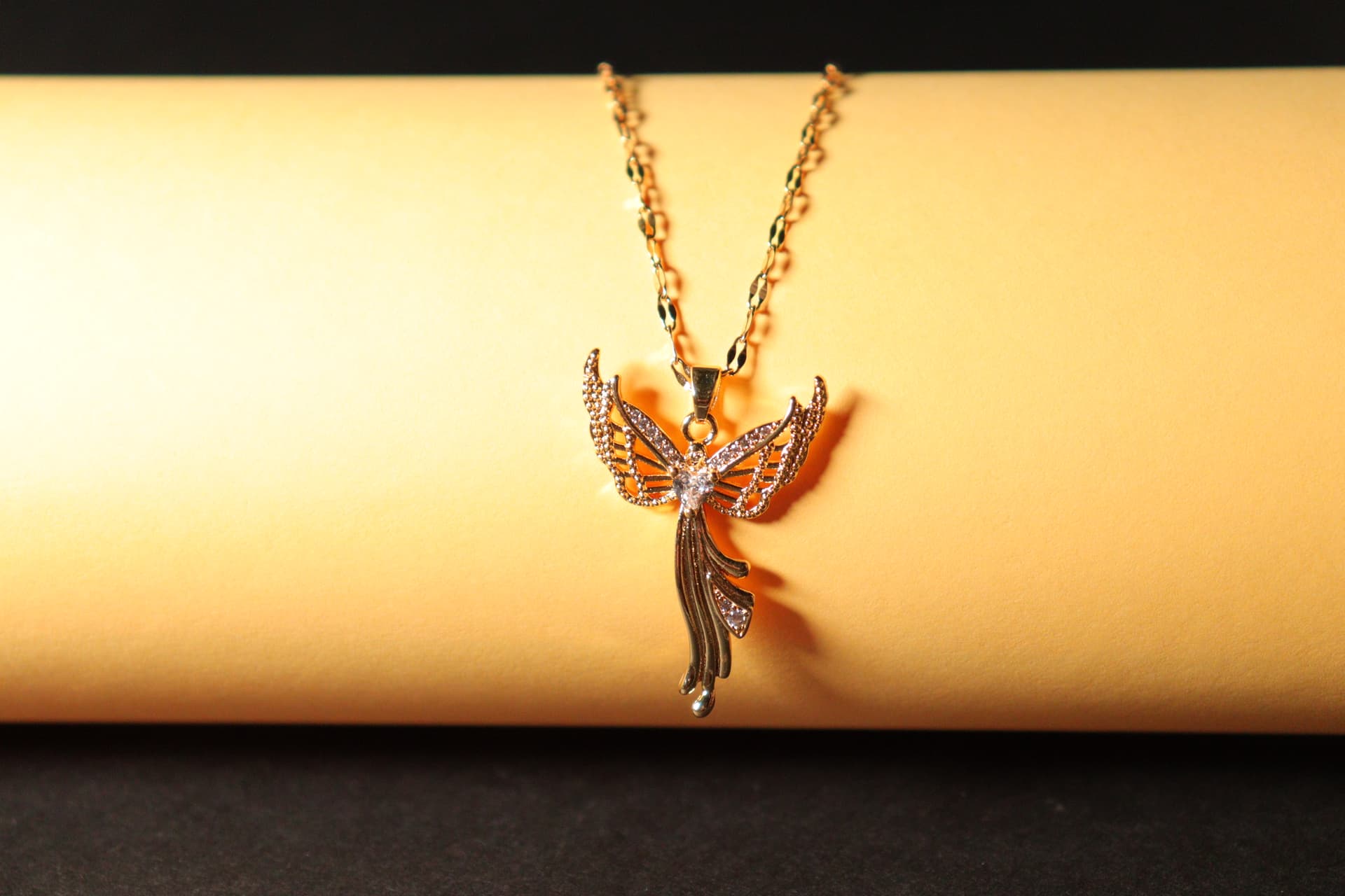 Seraphina Crystal Angel Necklace