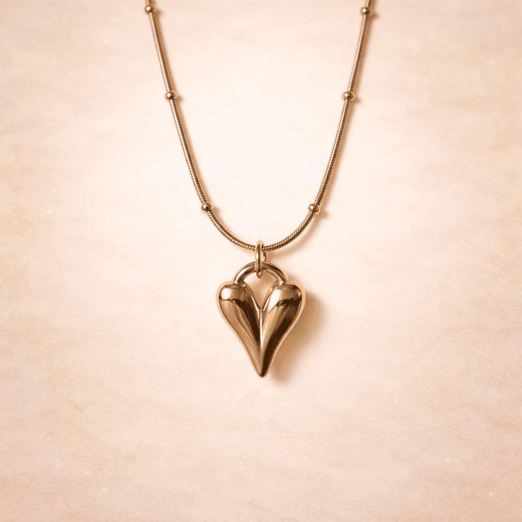 Eterna Sculpted Heart Necklace