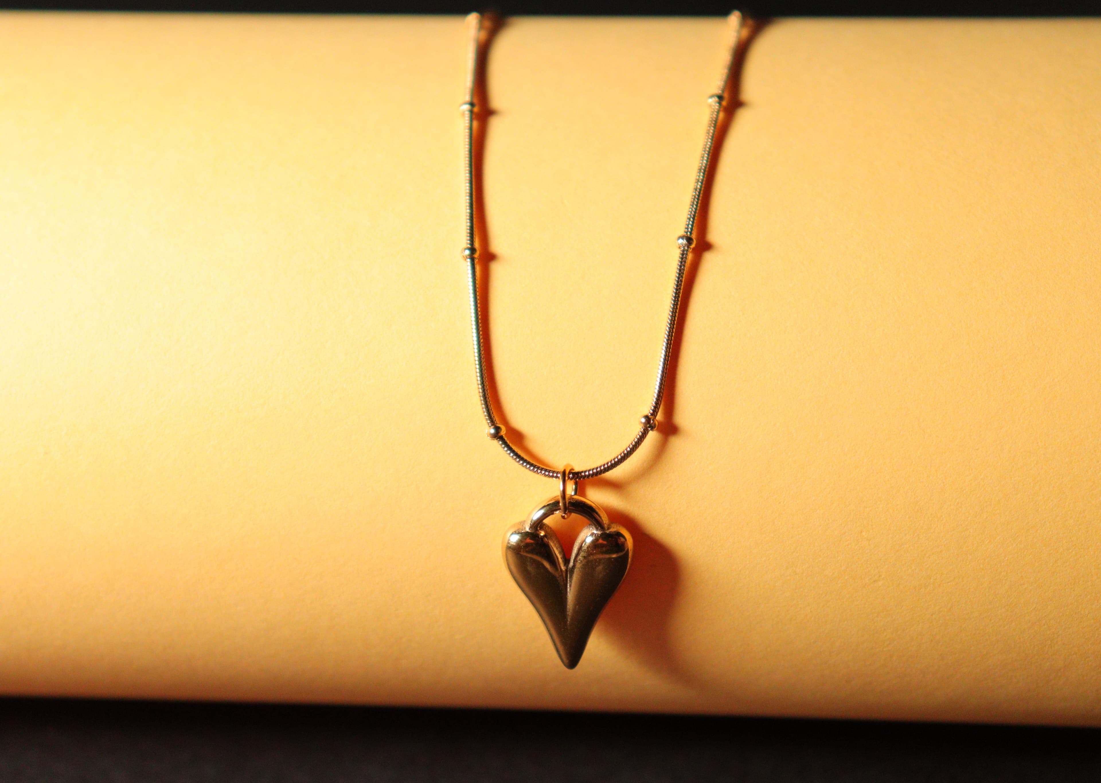 Eterna Sculpted Heart Necklace