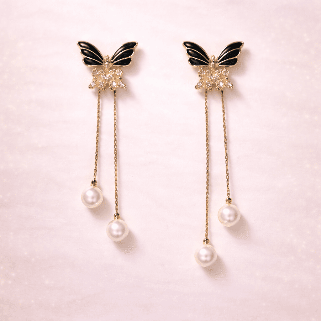 Midnight Luxe Pearl Dangles