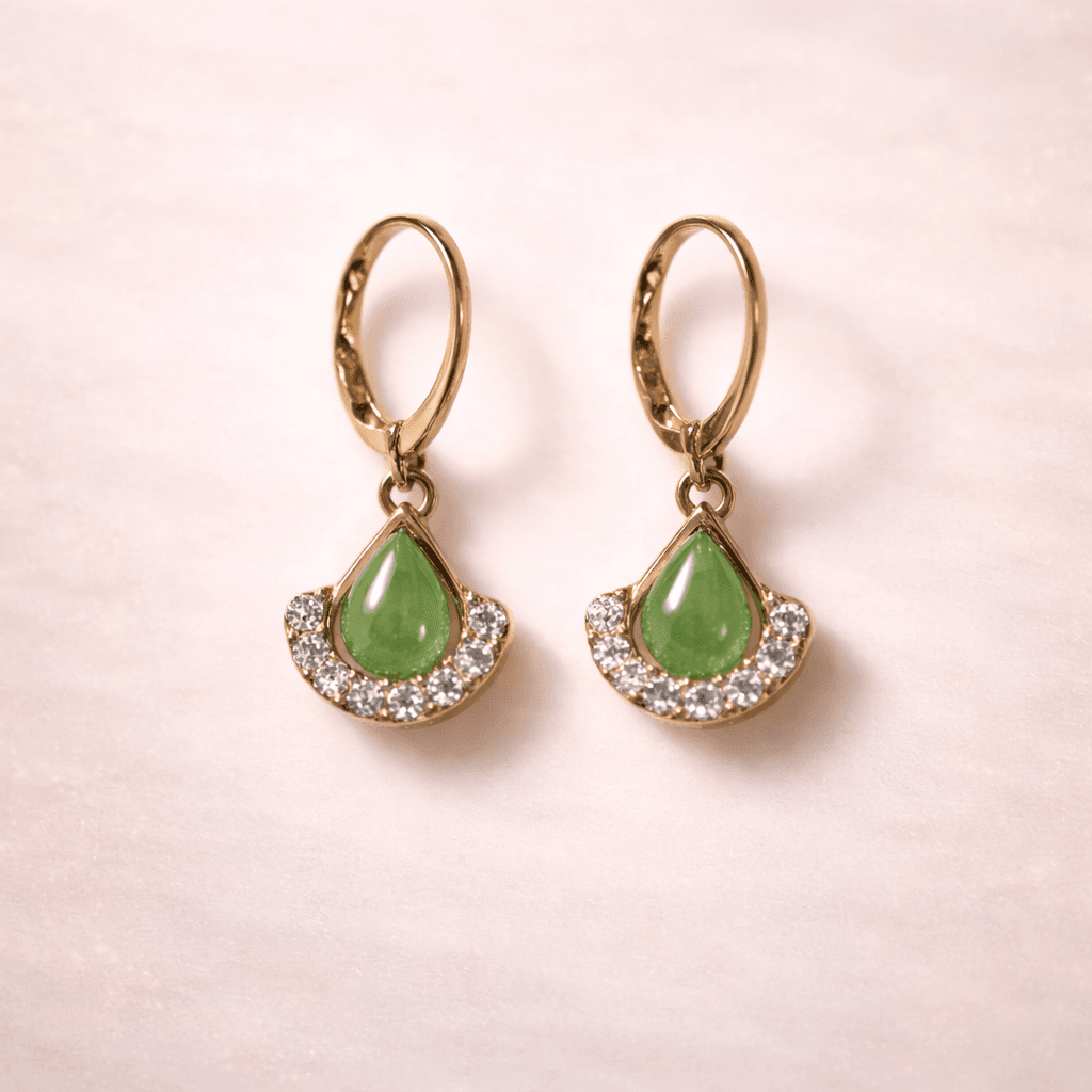 Verdant Radiance Luxe Hoops