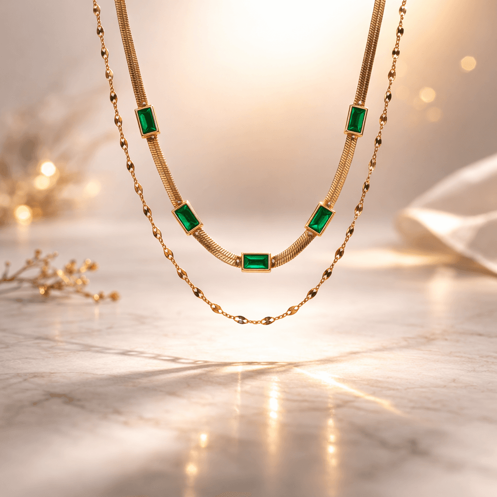 Royal Emerald Cascade Necklace