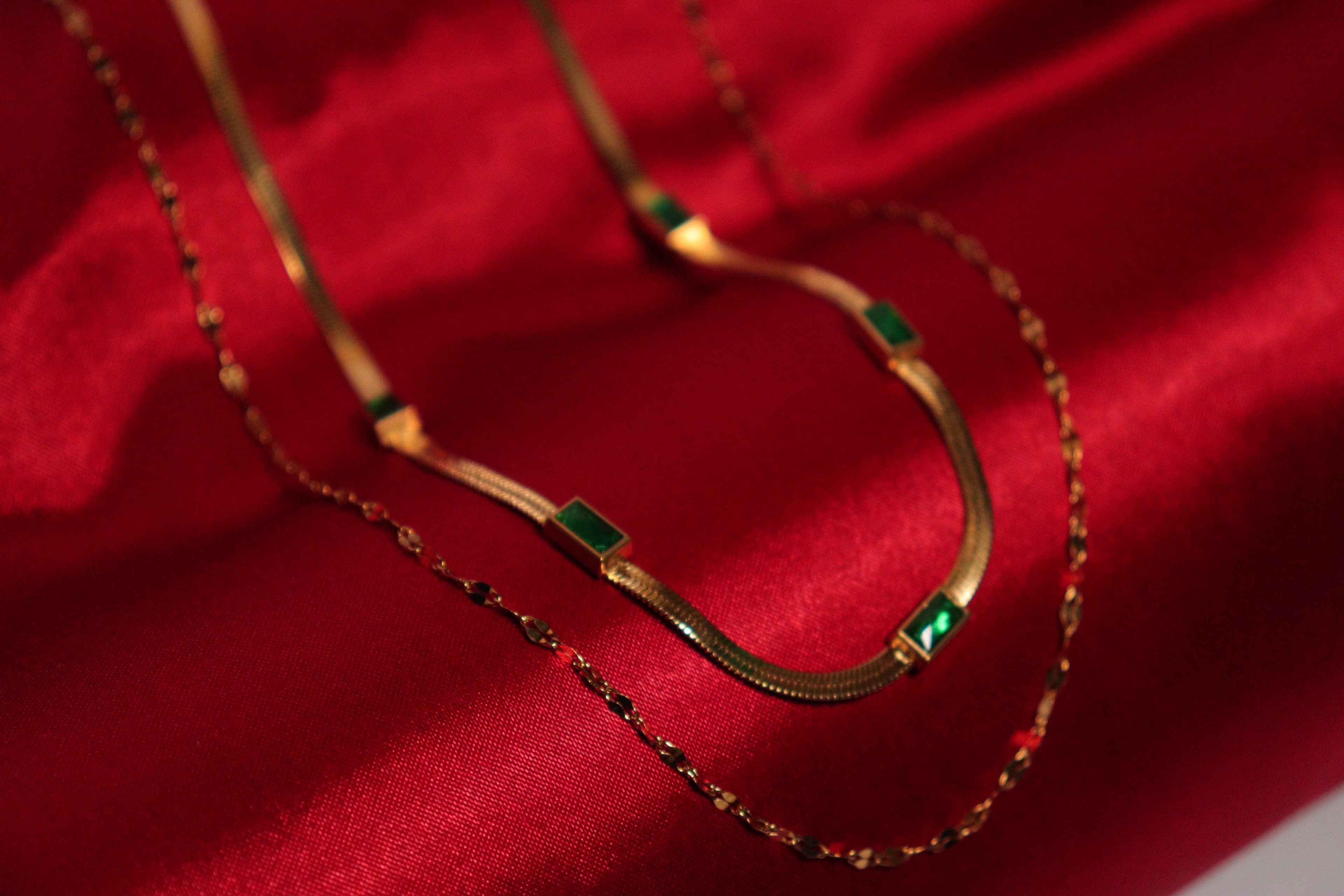 Royal Emerald Cascade Necklace