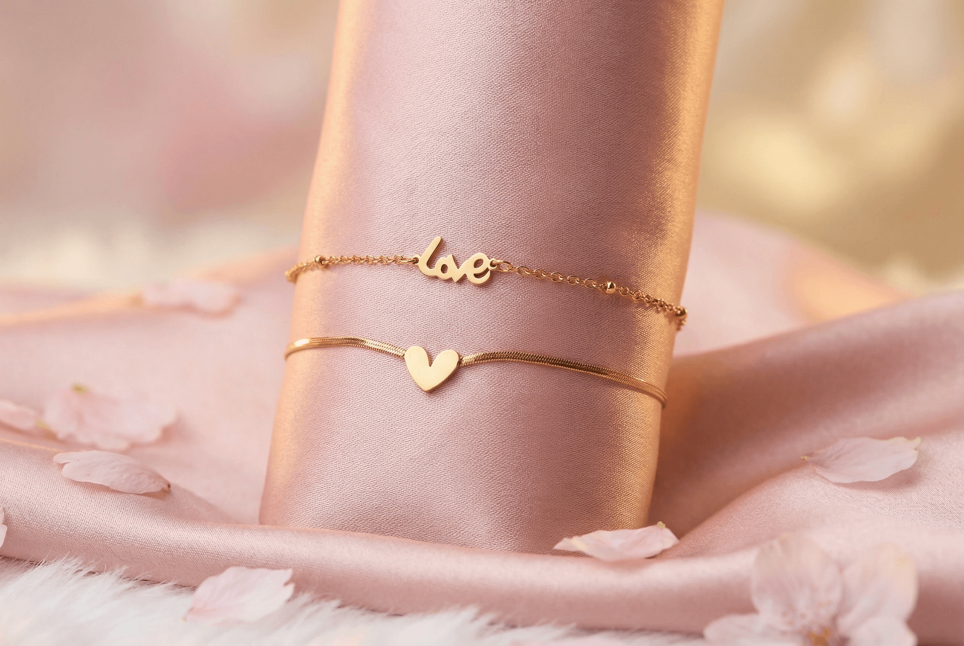 Golden Love Minimal Bracelet