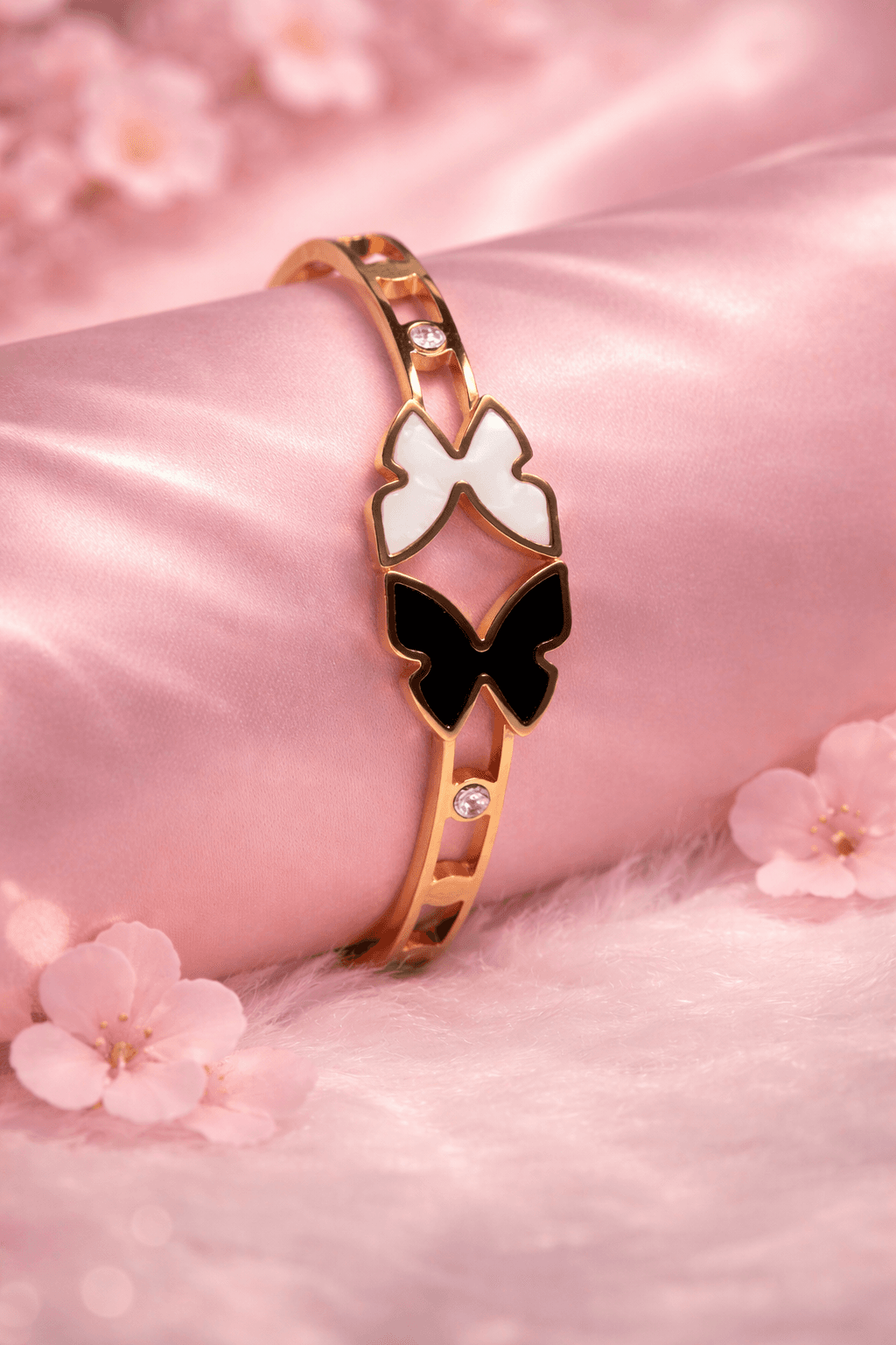 Midnight & Pearl Butterfly Cuff