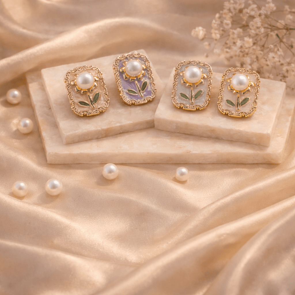 Sunflower Pearl Heritage Stud