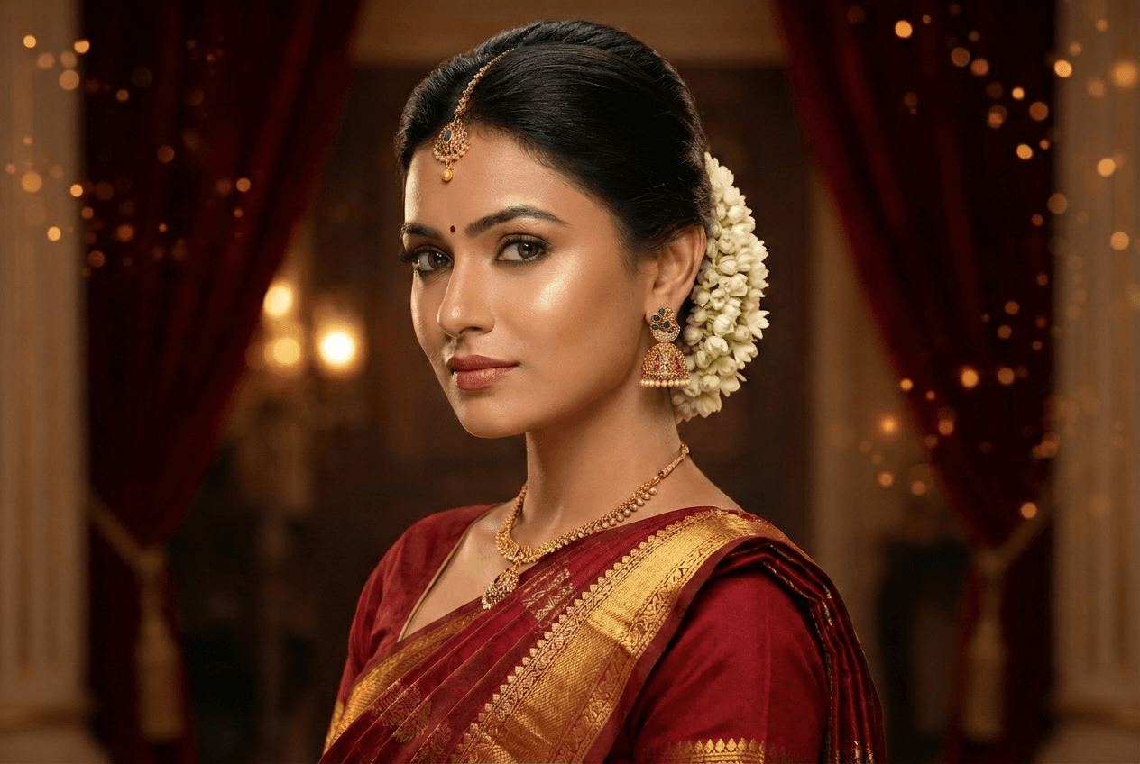 Royal Ruby Pearl Bridal Jhumka