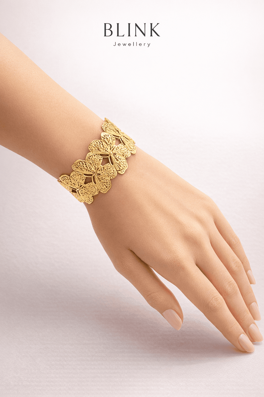 Golden Butterfly Bloom Cuff