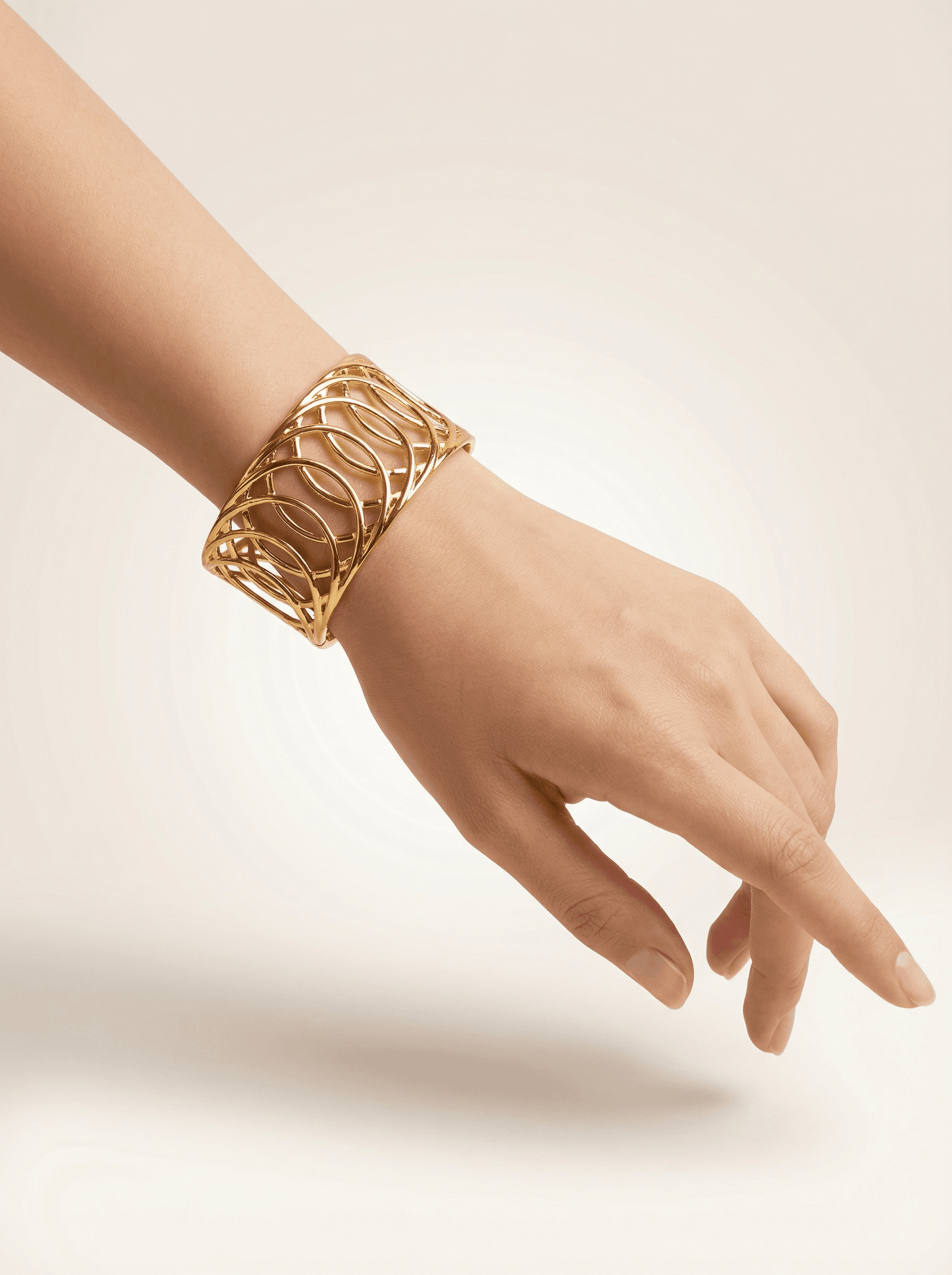 Infinity Loop Gold Cuff