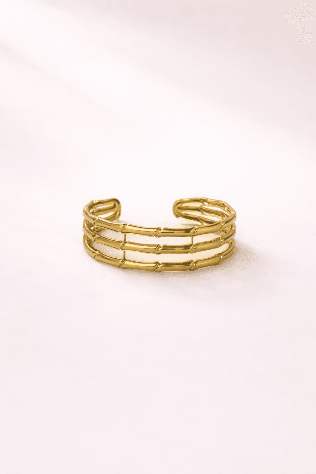 Golden Bamboo Stack Cuff