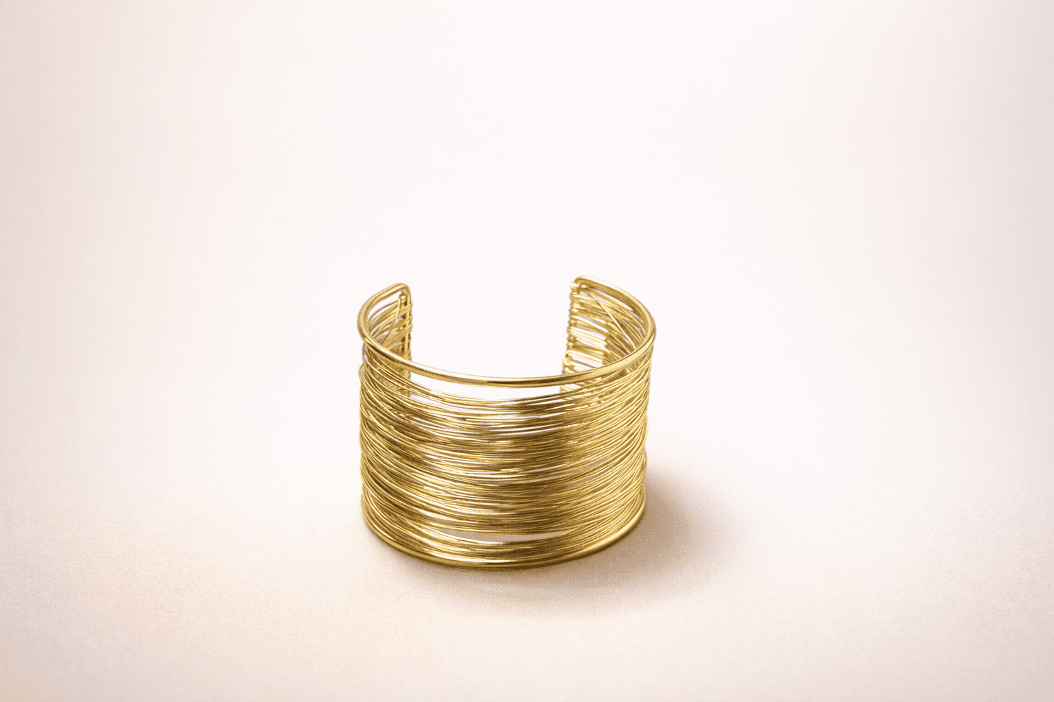 Golden Thread Wrap Cuff