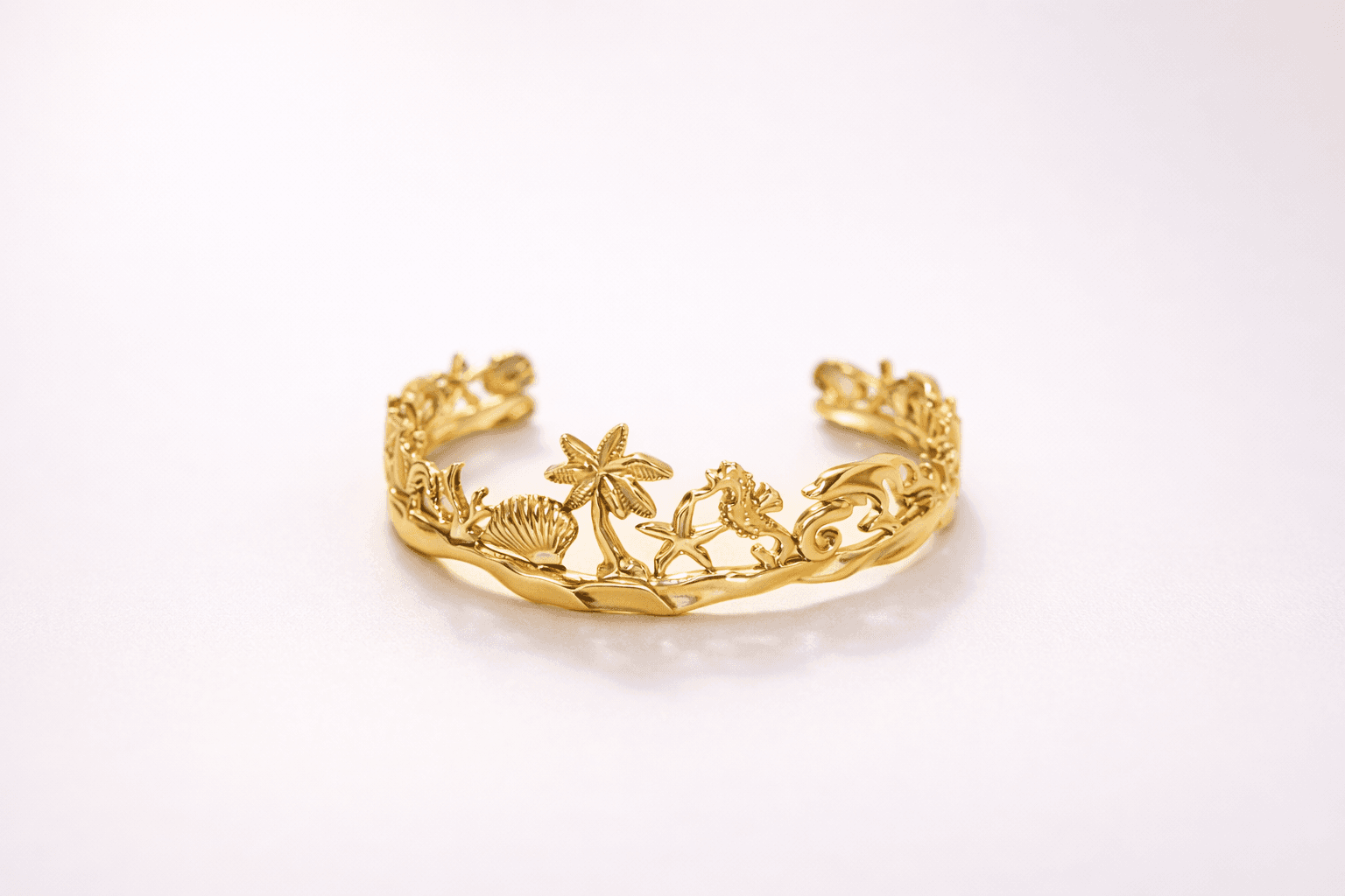 Tropical Paradise Gold Cuff