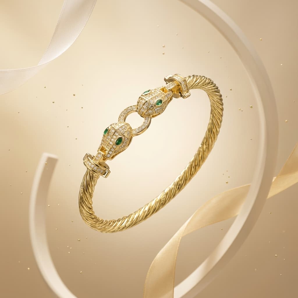 Serpent Embrace Cable Bracelet