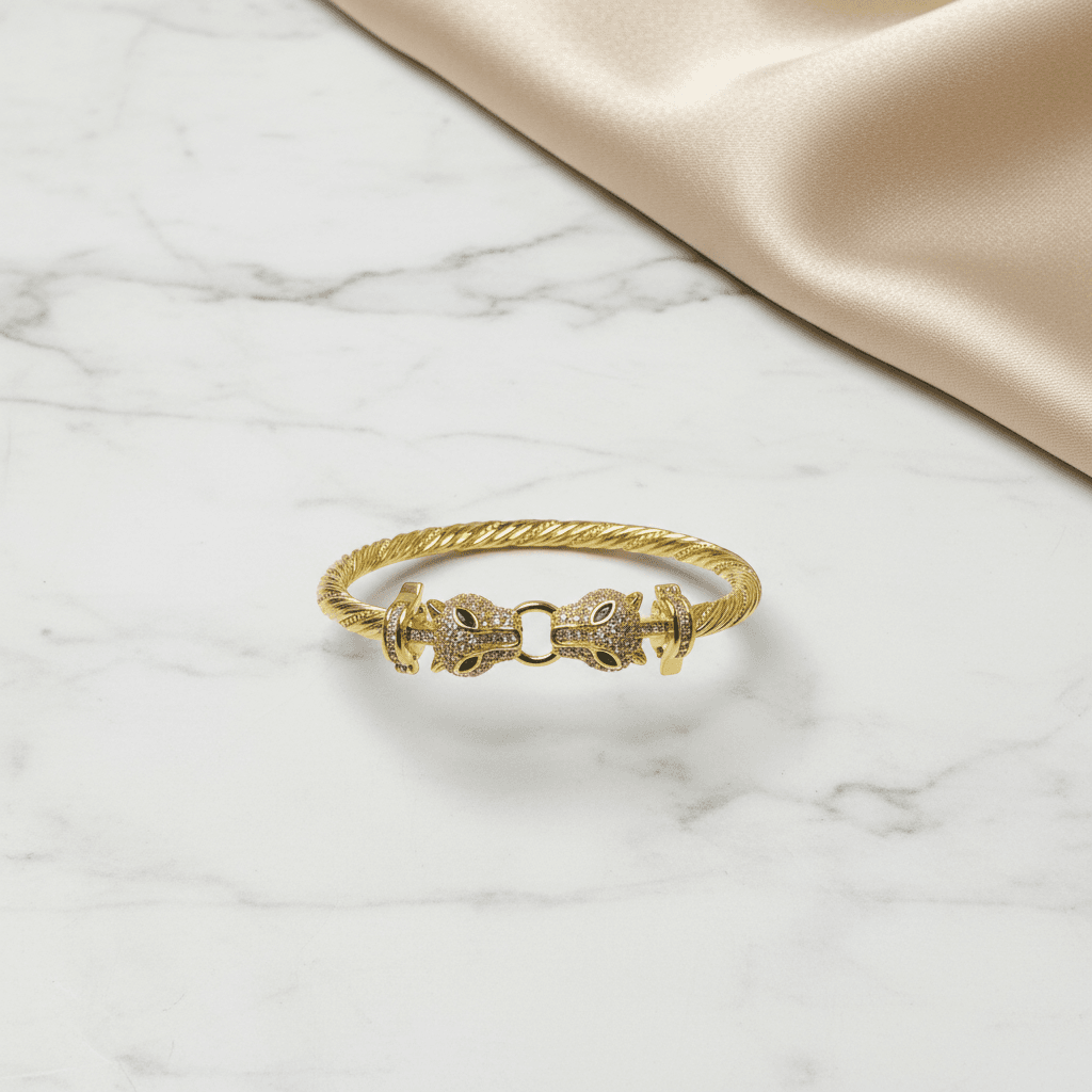 Panther Crown Statement Bracelet