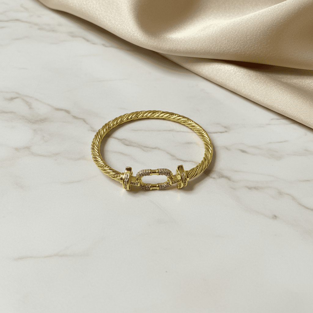 Crystal Link Cable Bracelet