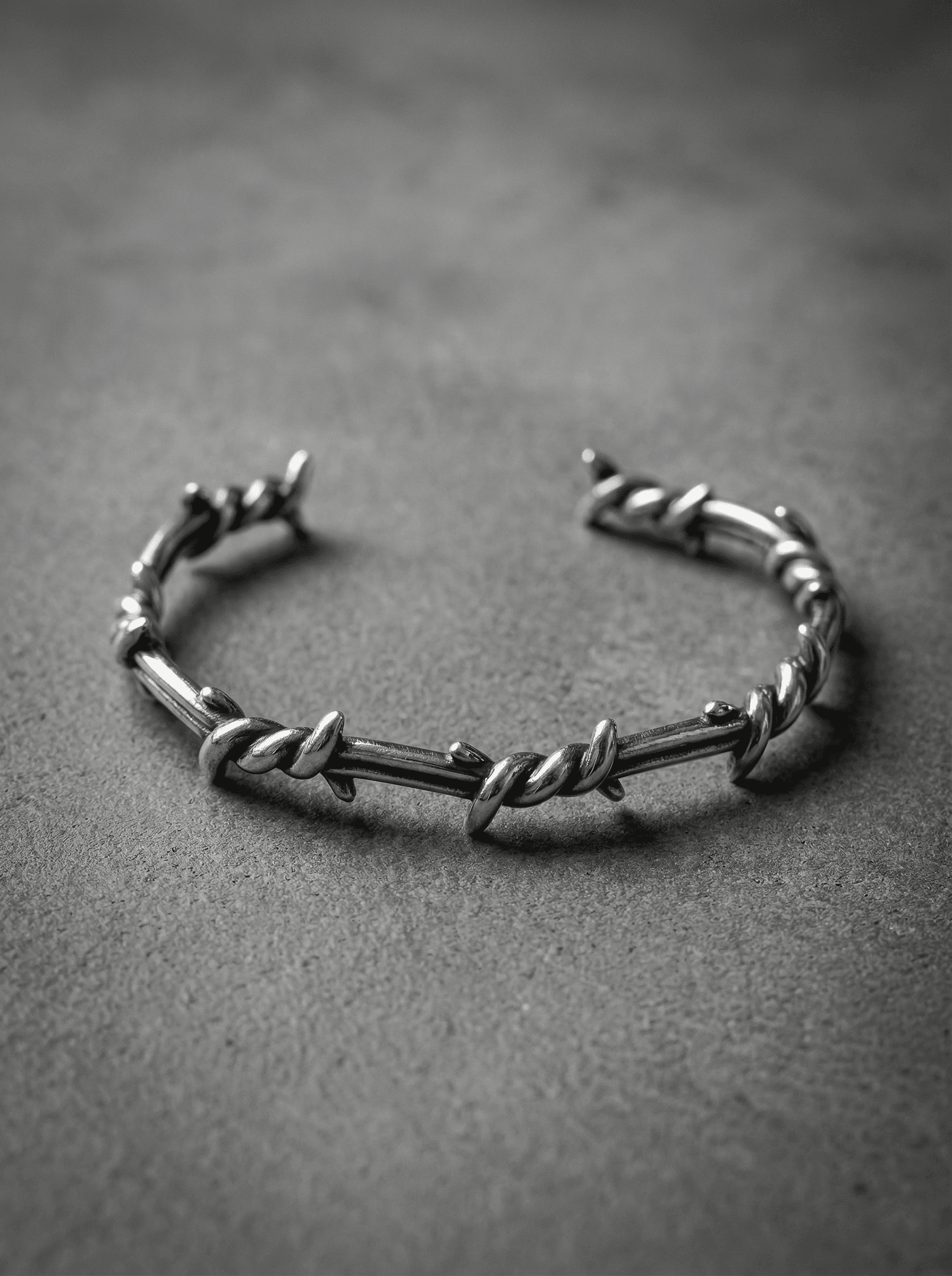BLK Barbed Wire Steel Bracelet