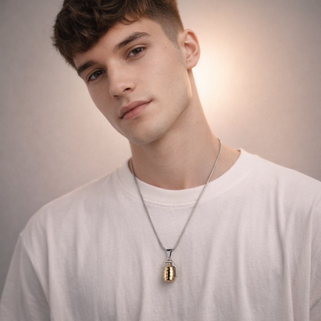 Blink Gold Grenade Pendant