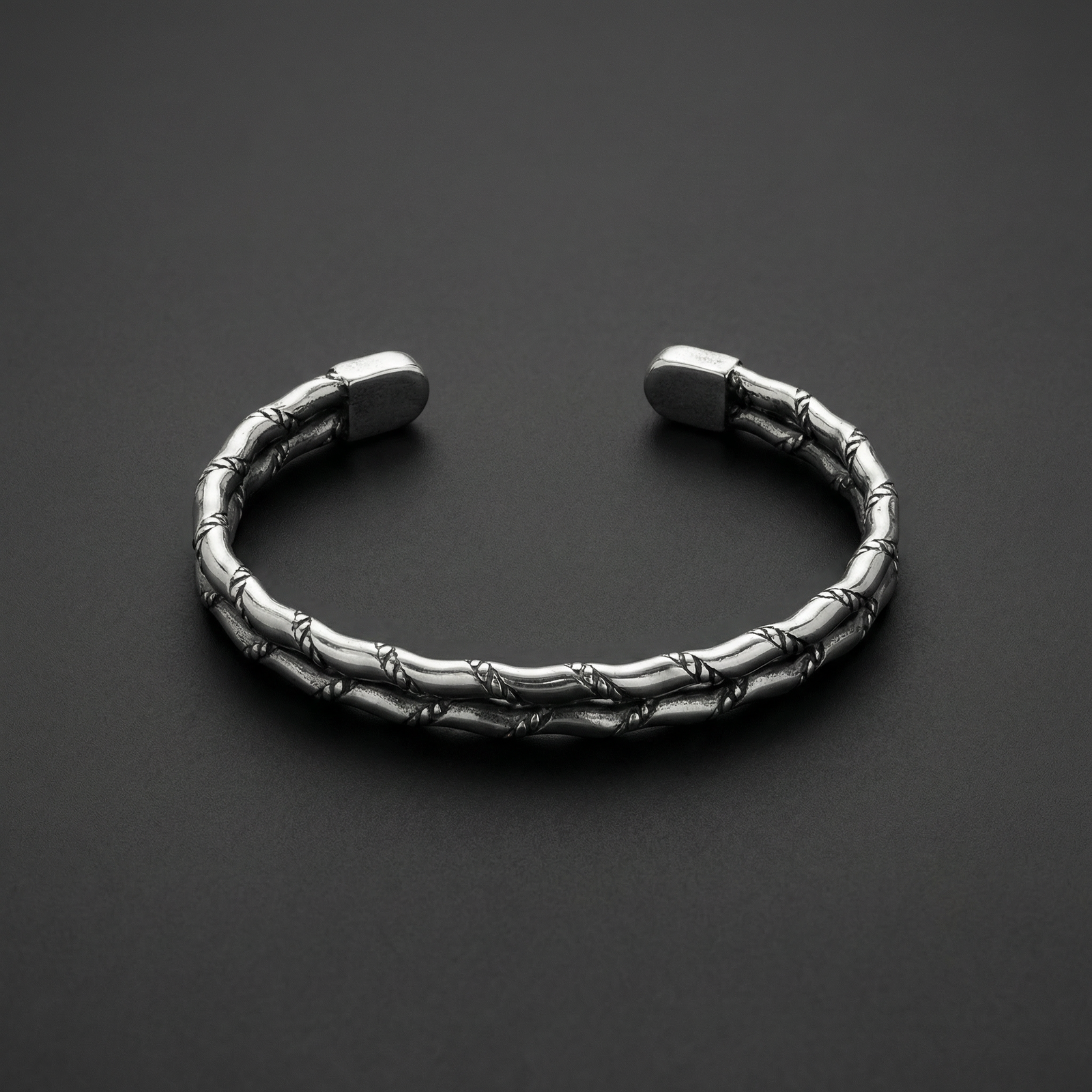 BLK Bamboo Link Dual Tone Bracelet