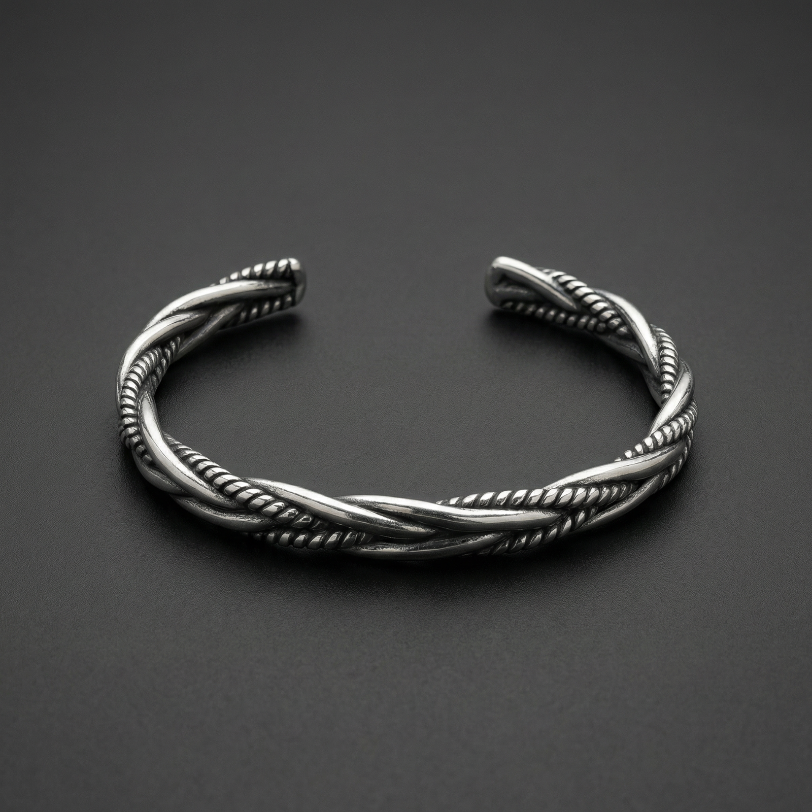 BLK Twisted Steel Bracelet